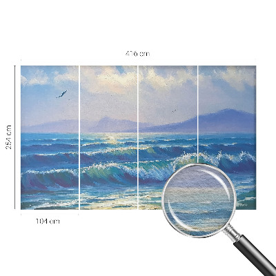 Fototapet la comandă pentru living Nuferi