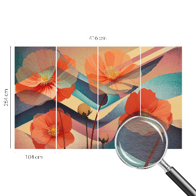 Fototapet modern la comandă Eleganță florală