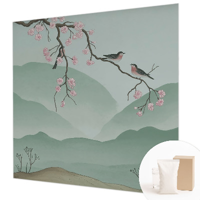 Fototapet la comandă pentru living Pădure de mesteacăn