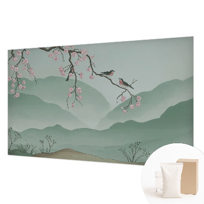 Fototapet la comandă pentru living Pădure de mesteacăn