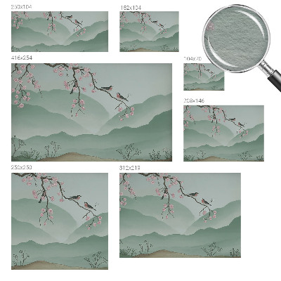 Fototapet la comandă pentru living Pădure de mesteacăn