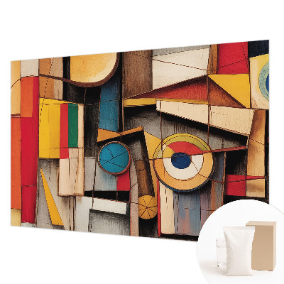 Fototapet modern pentru living cu fețe de femei în design artistic