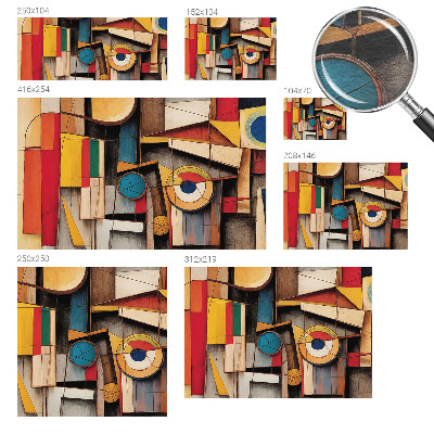 Fototapet modern pentru living Fețe de femei