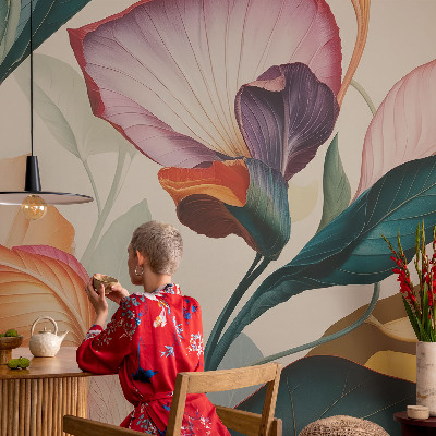 Fototapet pentru dormitor Șic floral