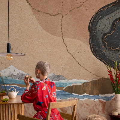 Fototapet la comandă pentru living Podul Albastru