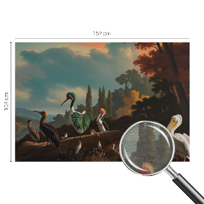 Fototapet vlies pentru living Eleganță ornitologică