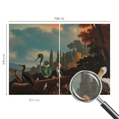 Fototapet vlies pentru living Eleganță ornitologică