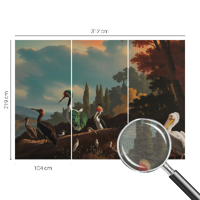 Fototapet vlies pentru living Eleganță ornitologică