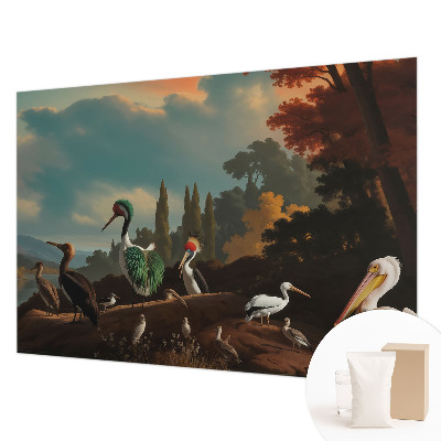 Fototapet vlies pentru living Eleganță ornitologică