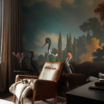 Fototapet vlies pentru living Eleganță ornitologică