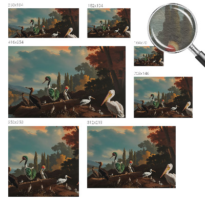 Fototapet vlies pentru living Eleganță ornitologică