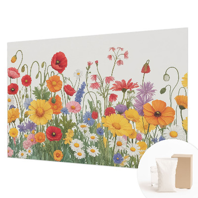 Fototapet la comandă pentru living cu model clasic de zmeură