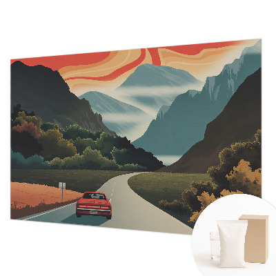 Fototapet la comandă pentru dormitor cu ilustrație cu un arbore
