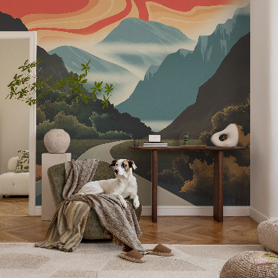 Fototapet la comandă pentru dormitor Ilustrație arbore