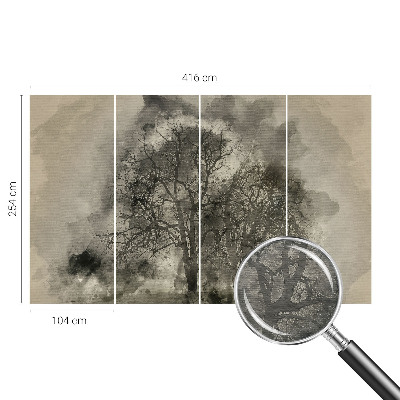 Fototapet vlies pentru living Peisaj de iarnă