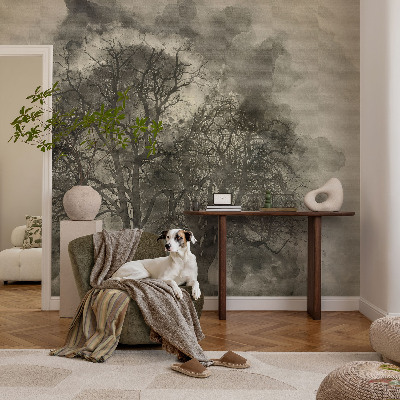 Fototapet vlies pentru living Peisaj de iarnă