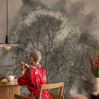 Fototapet vlies pentru living Peisaj de iarnă