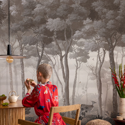 Fototapet la comandă pentru dormitor Maci roșii