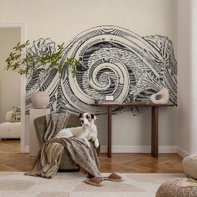 Fototapet pentru dormitor Macarale și munți