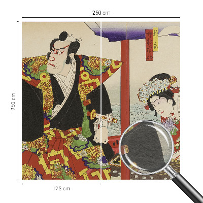 Fototapet vlies pentru living Simetria florală