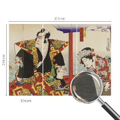 Fototapet vlies pentru living Simetria florală