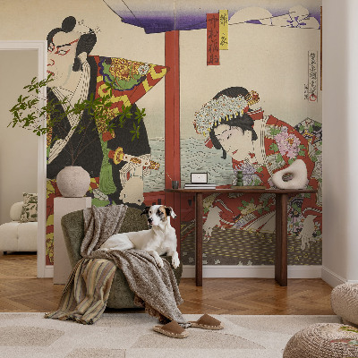 Fototapet vlies pentru living Simetria florală