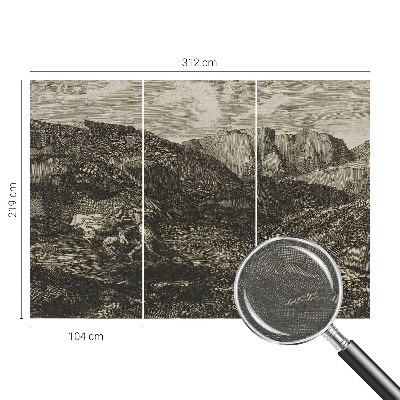 Fototapet modern pentru living Peisaj japonez