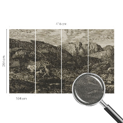 Fototapet modern pentru living Peisaj japonez