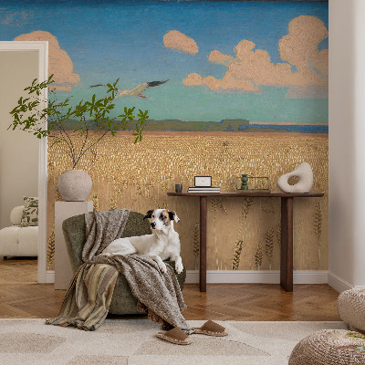 Fototapet pentru living Stârci în iarbă