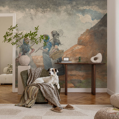 Fototapet la comandă pentru dormitor Ornament vegetal