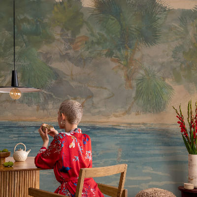 Fototapet pentru dormitor Pasăre cu flori