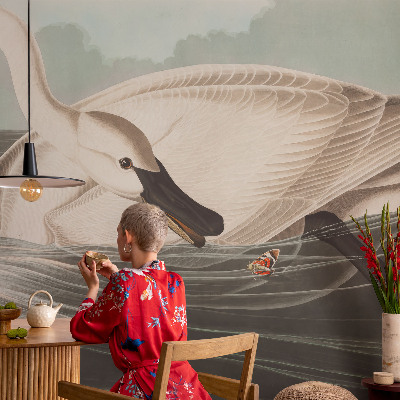 Fototapet vlies pentru dormitor Case cu chiparos