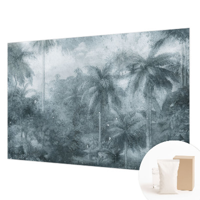 Fototapet modern pentru living cu un cuplu de păsări în design modern