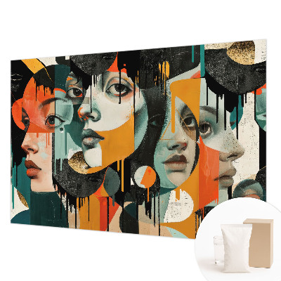 Tapet foto vlies Femeie cu trandafiri