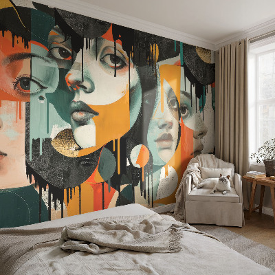 Tapet foto vlies Femeie cu trandafiri