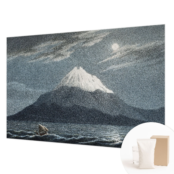 Fototapet la comandă pentru dormitor Månebelyst nat