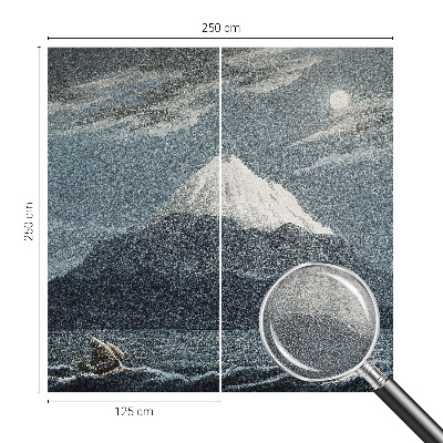 Fototapet la comandă pentru dormitor Månebelyst nat