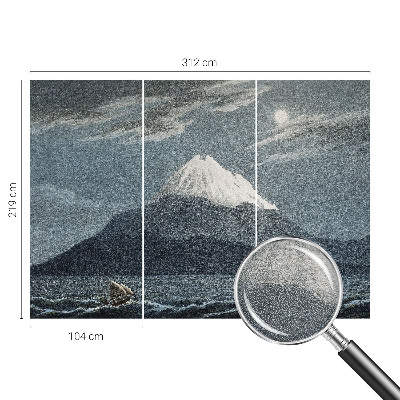 Fototapet la comandă pentru dormitor Månebelyst nat