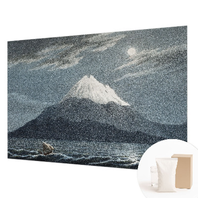 Fototapet la comandă pentru dormitor Månebelyst nat