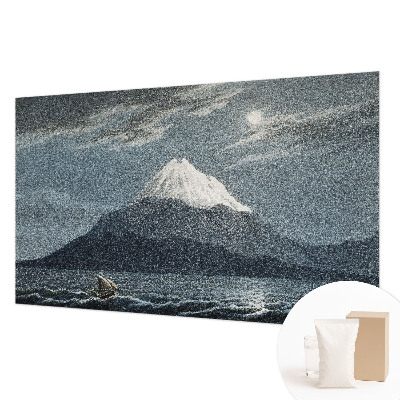 Fototapet la comandă pentru dormitor Månebelyst nat