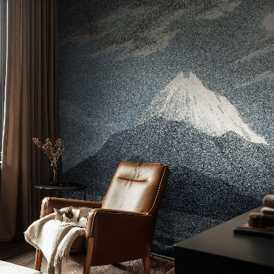 Fototapet la comandă pentru dormitor Månebelyst nat