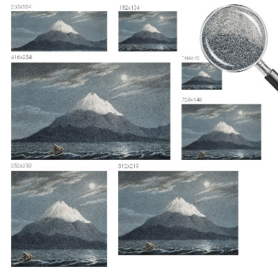 Fototapet la comandă pentru dormitor Månebelyst nat