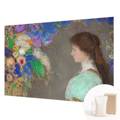 Fototapet modern pentru living cu motiv cu flori de lotus