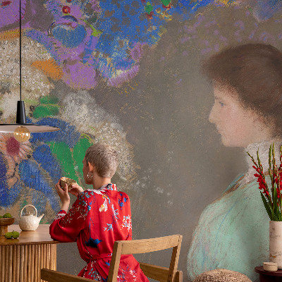 Fototapet modern pentru living Flori de lotus