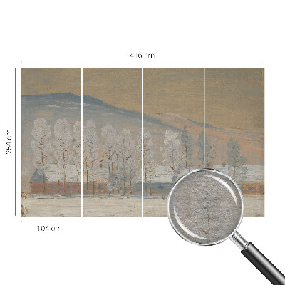 Fototapet modern pentru living Coș cu flori