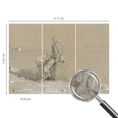 Fototapet vlies pentru copii Reflecție pe malul mării