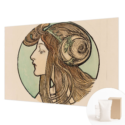 Fototapet decorativ pe perete cu design cu zmee care se înalță