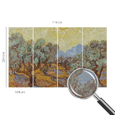 Fototapet modern pentru living Flori pastelate