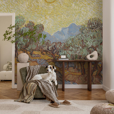 Fototapet modern pentru living Flori pastelate