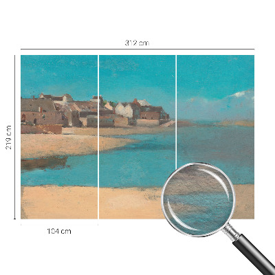 Fototapet vlies pentru living En stille landsby